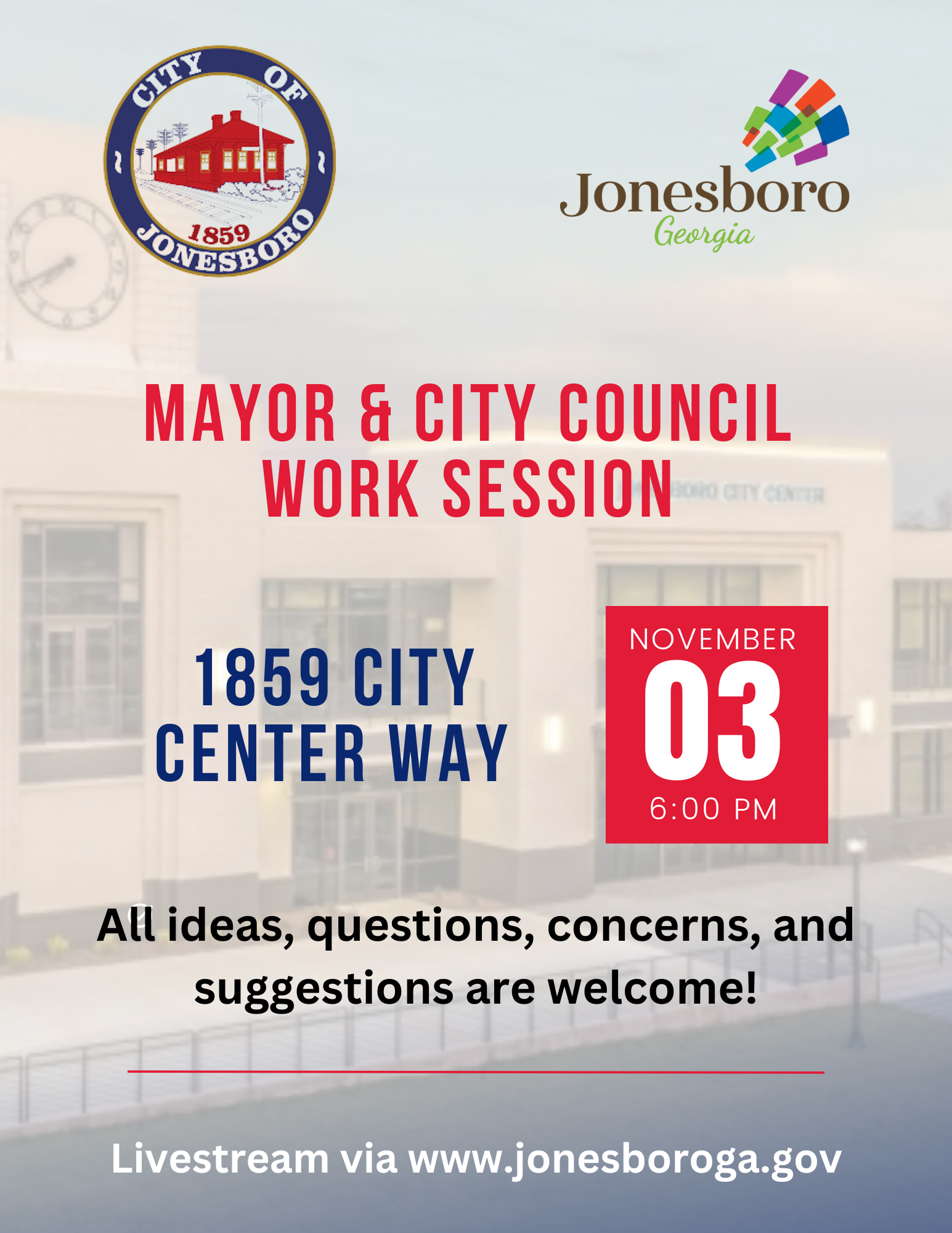 City of Jonesboro Mayor and City Council Work Session